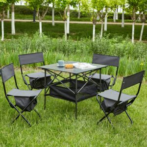 Rental Foldable Camping Table & Chair Set – Compact and Sturdy, No Storage Headache